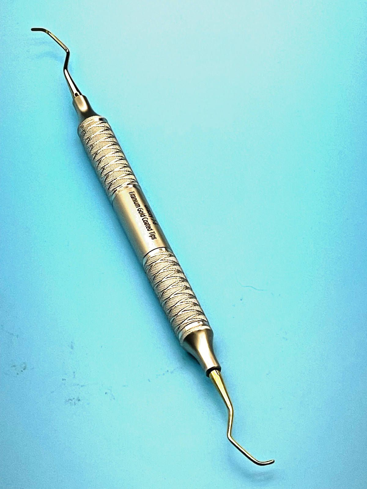 Set of 3 Gracey Dental Curettes GR 7-8, Titanium Gold Coated Tips
