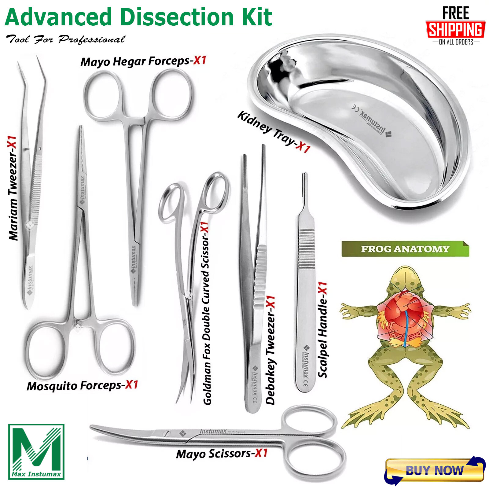 Premium Advanced Dissecting kit Veterinary, Lab Medical Surgical Instruments