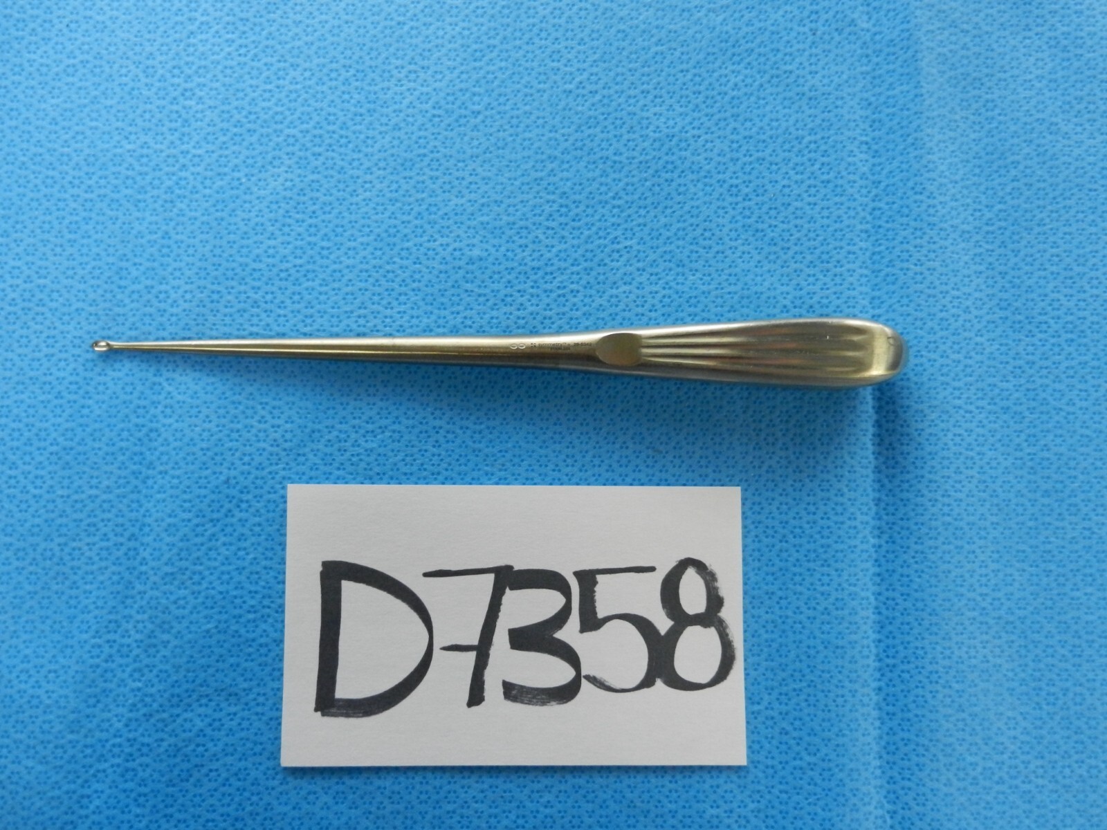 D7358 Symmetry Bruns Straight Oval Cup Curette 22.9cm Long Size 00 29-5342