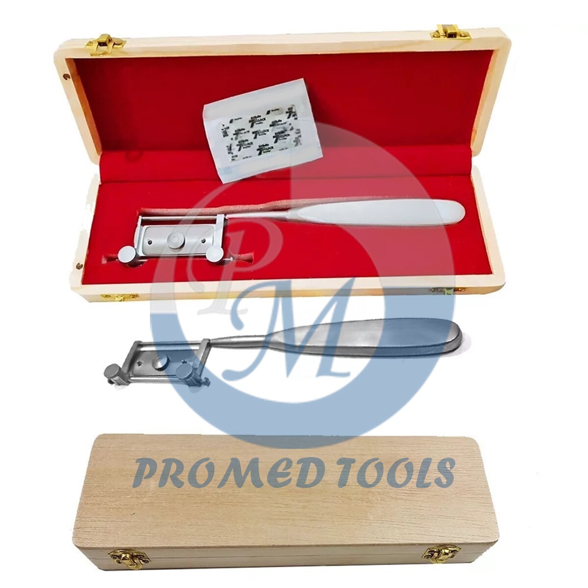 Silver Skin Graft Knife Handle with Dermatome Skin Blade Surgical Instrument Kit