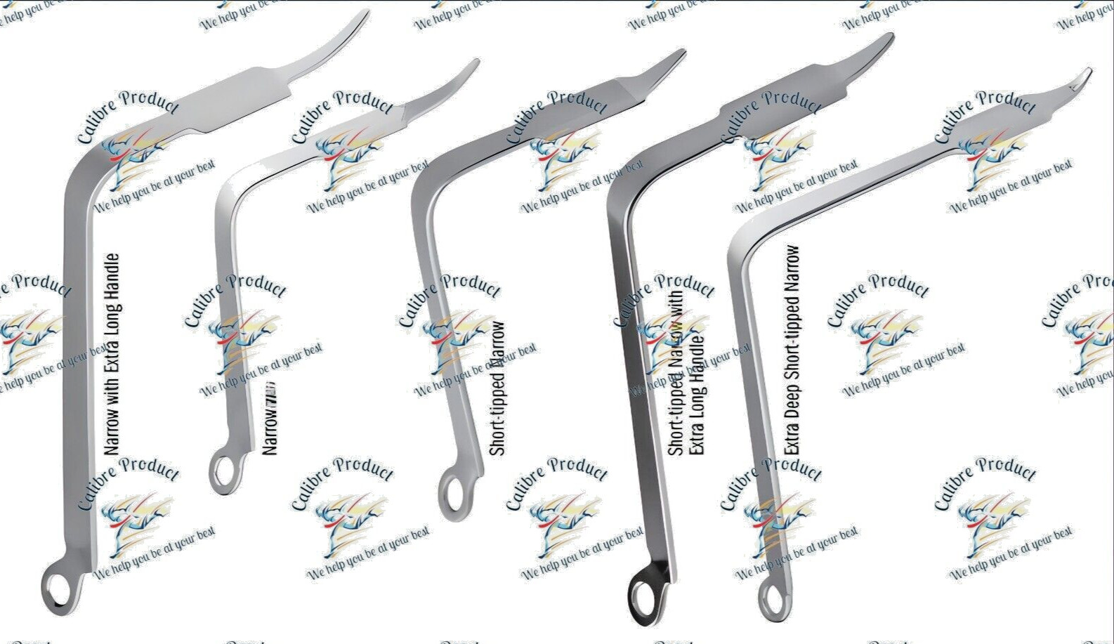 Bent Hohmann Knee Retractors Orthopedic Surgical Instruments Set of 5