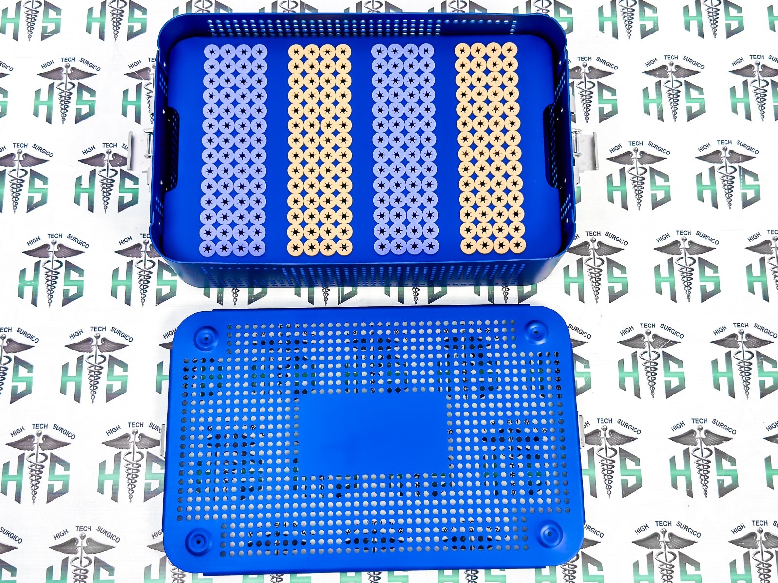 Spínal Pedícle Screw Sterilization Box Orthopèdic Implánt Screw Rack Case