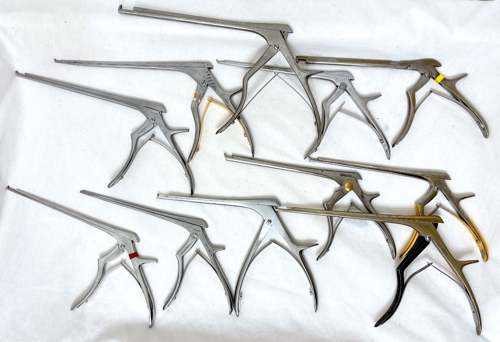Rongeur Instrument Lot of 11 Kerrison V Mueller Ruggles Jarit Codman Mizuho Weck