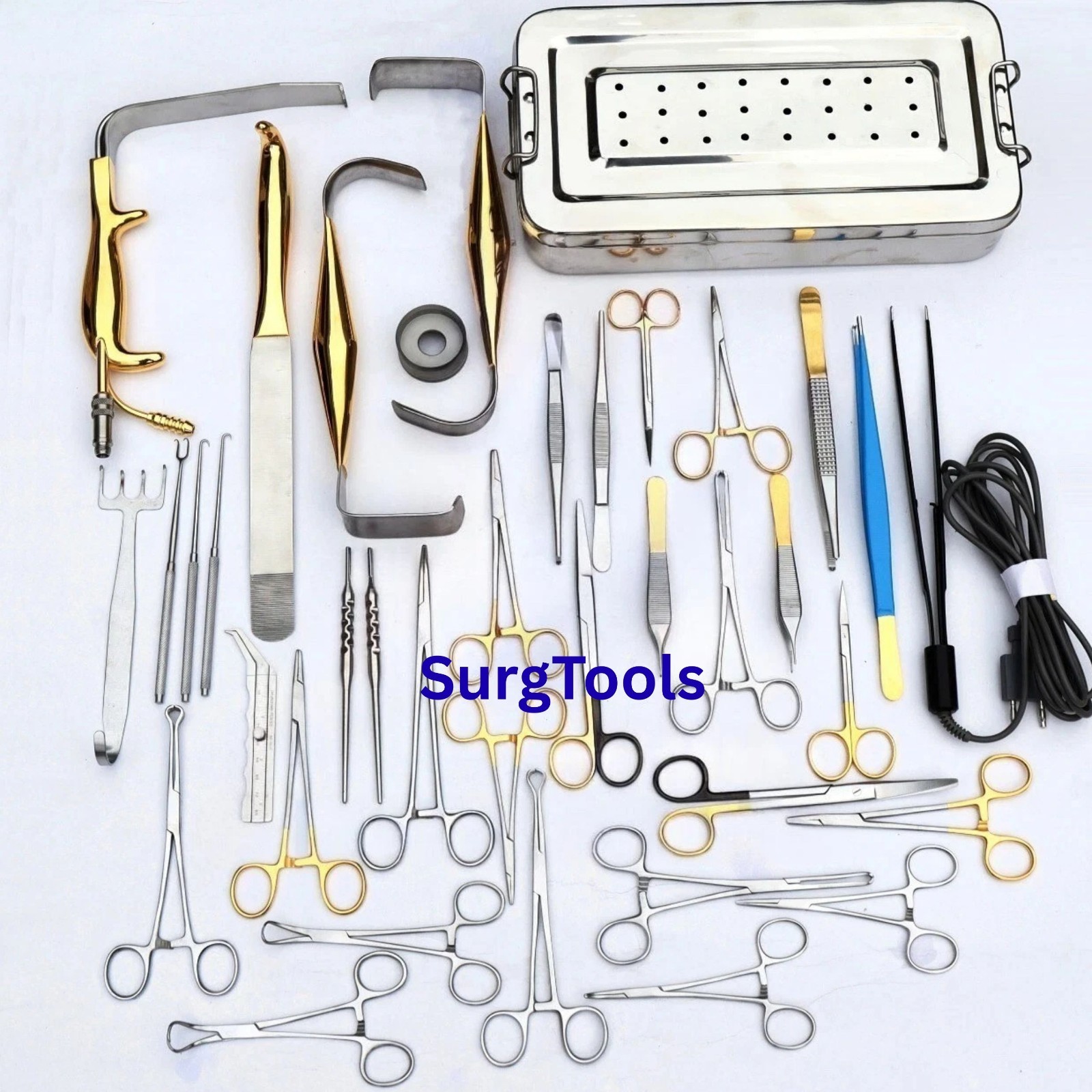 Tebbetts Breast Surgery Instruments Set of 38 PCs, Breast Augmentation Set
