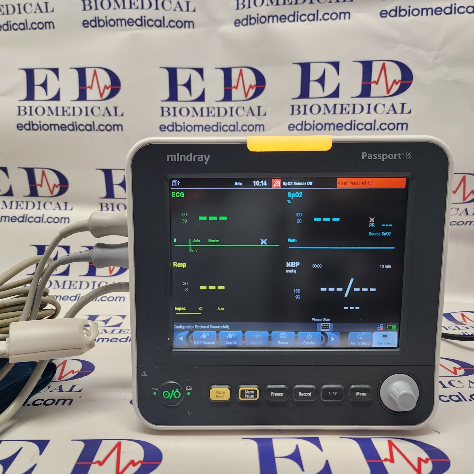 Mindray Passport 8 NIBP SPO2 Oximax ECG TEMP Biomed Tested