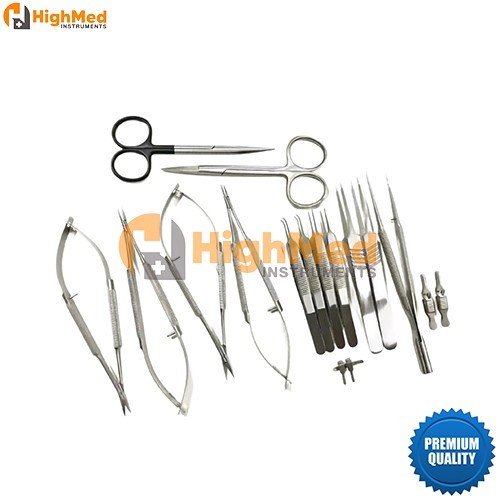 Hand Surgery Basic 17 PCS Set of Micro Surgical Instruments Stainless steel