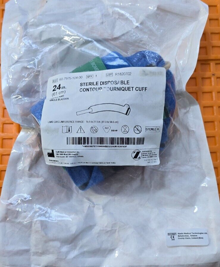 Zimmer 607975-104 Contour Tourniquet Cuff with Single Port 24″ (Blue)