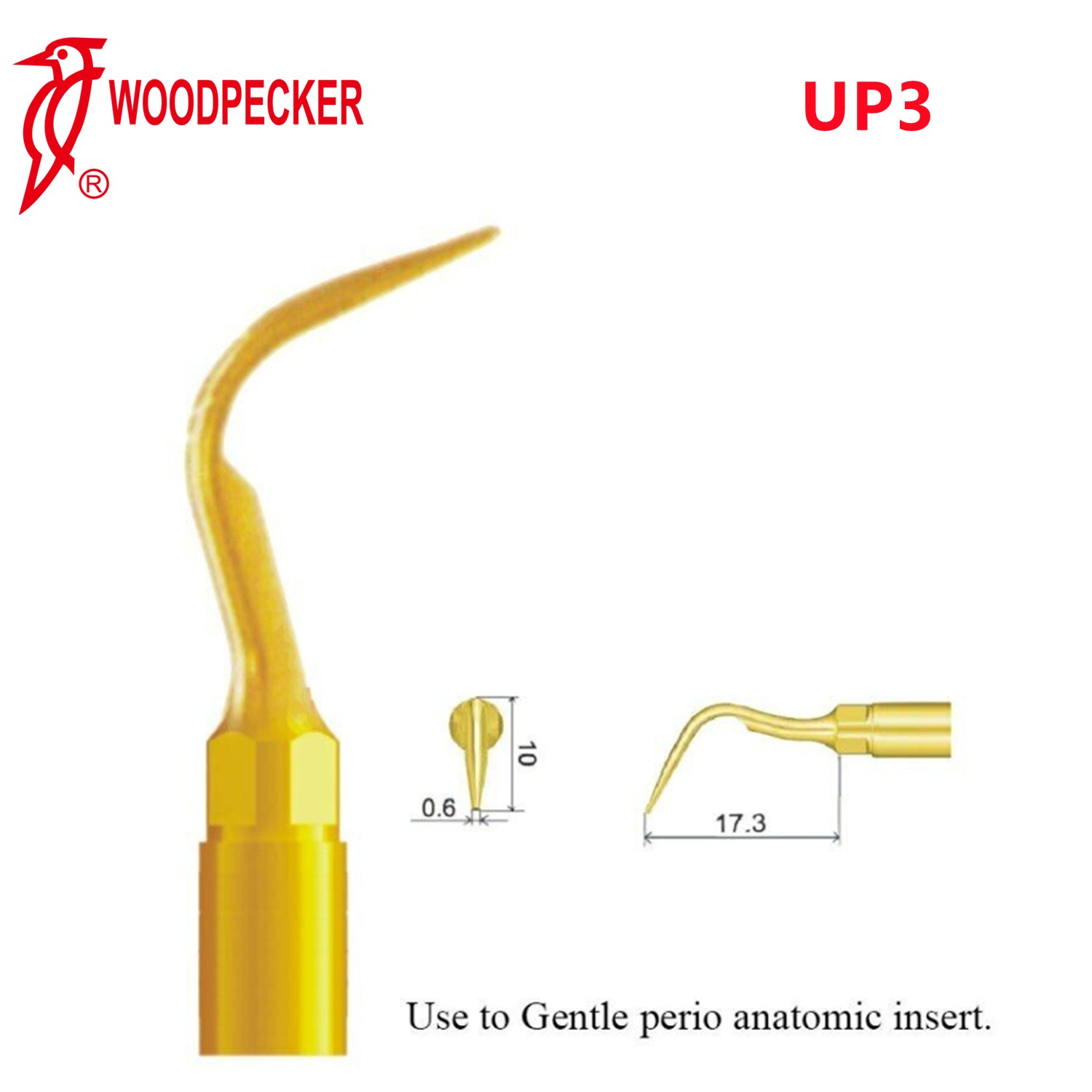 Woodpecker Dental Piezo Ultrasonic Bone Surgery Tip UP3 Fit US-II LED Surgery