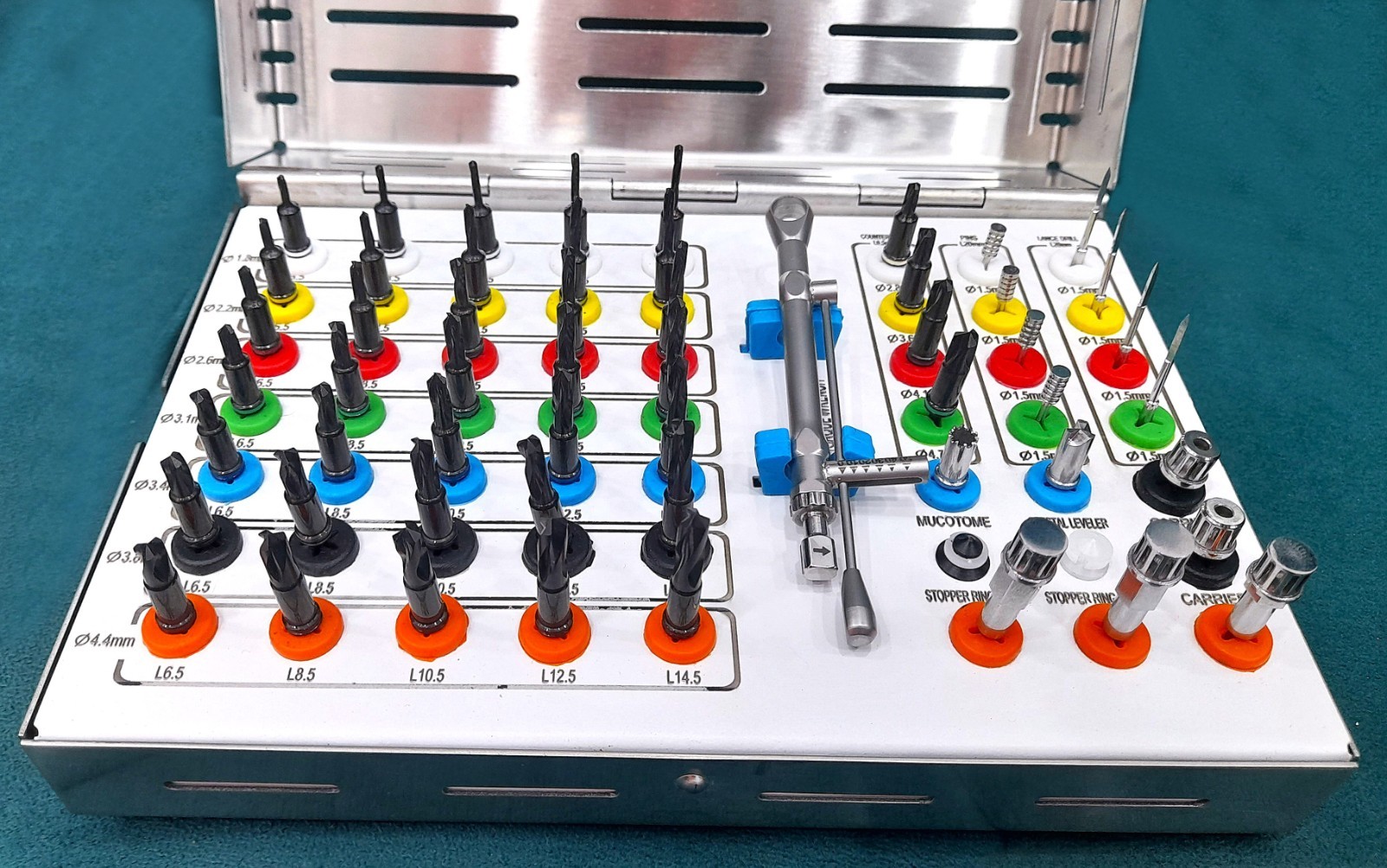 Dental implant surgical guide kit Positioning Guide Plate Ring Tools Box