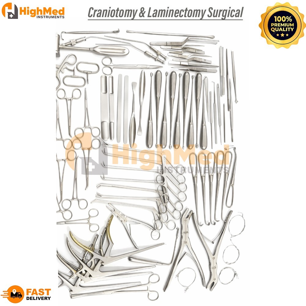 Basic Craniotomy & Laminectomy Surgical Orthopedic Spinal Instruments 78 pcs set