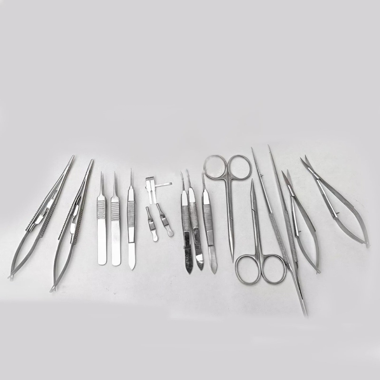 Micro Hand Surgery Instruments Kit Microvascular Clamp Surgical Suture Kit 17Pcs