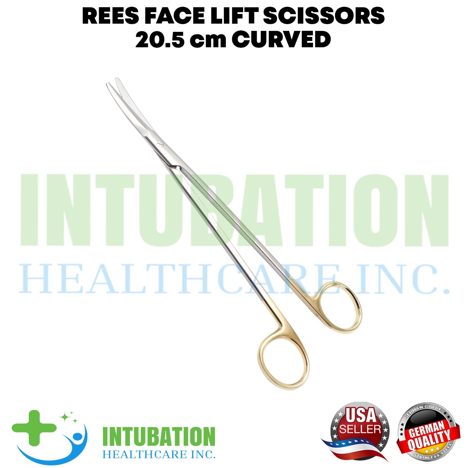 REES Face Lift Scissor 20.5cm Curved TC Stainless Steel Surgical Instrument