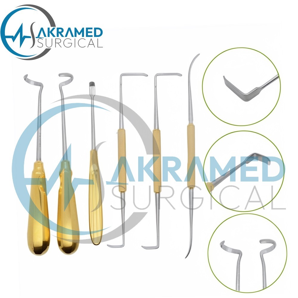 Rhinoplasty Costal Cartilage Surgical Instruments Orthopedic Set of 6 pcs
