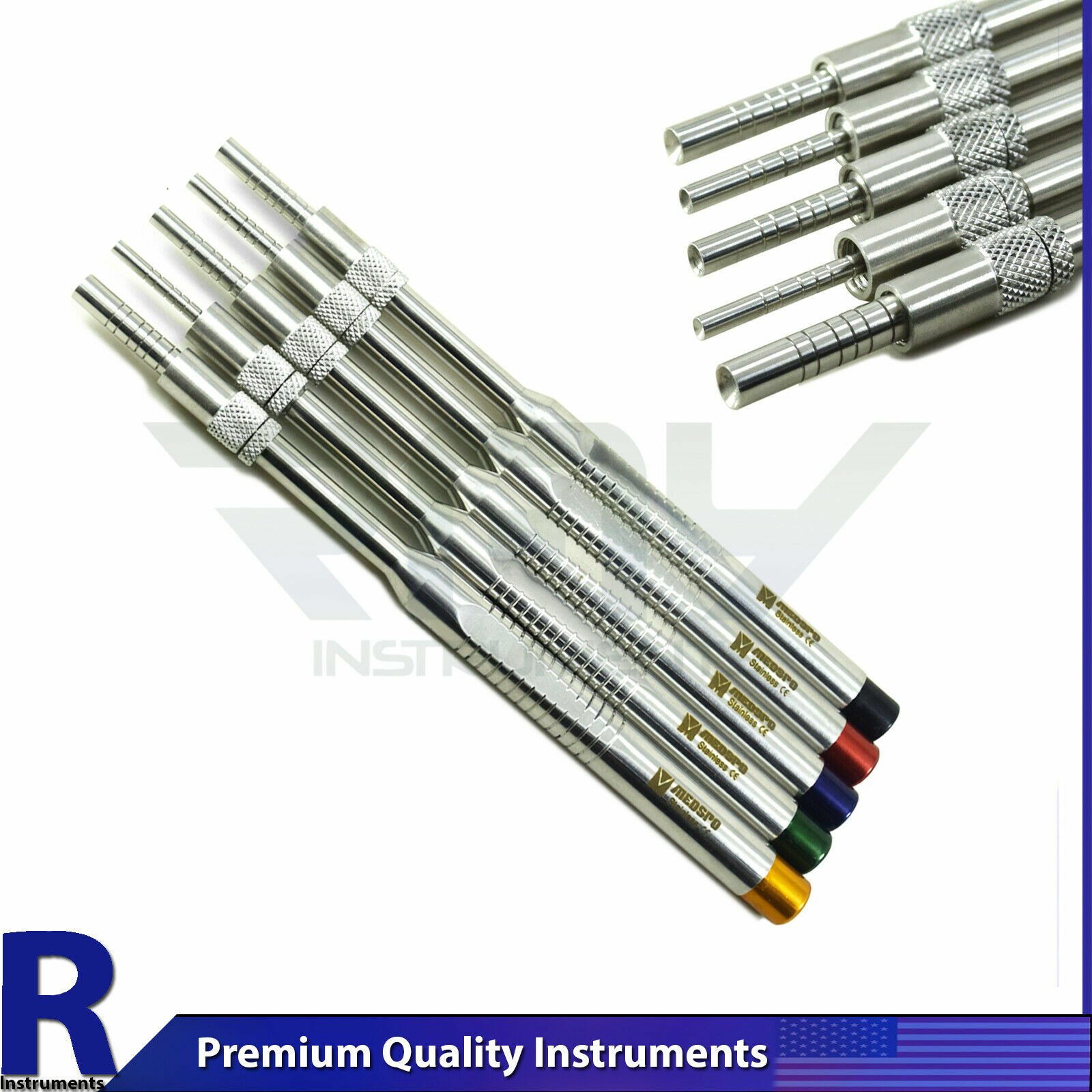 Dental Bone Spreading Osteotomes Straight Curved Implant Bone Mallet Hammer CE
