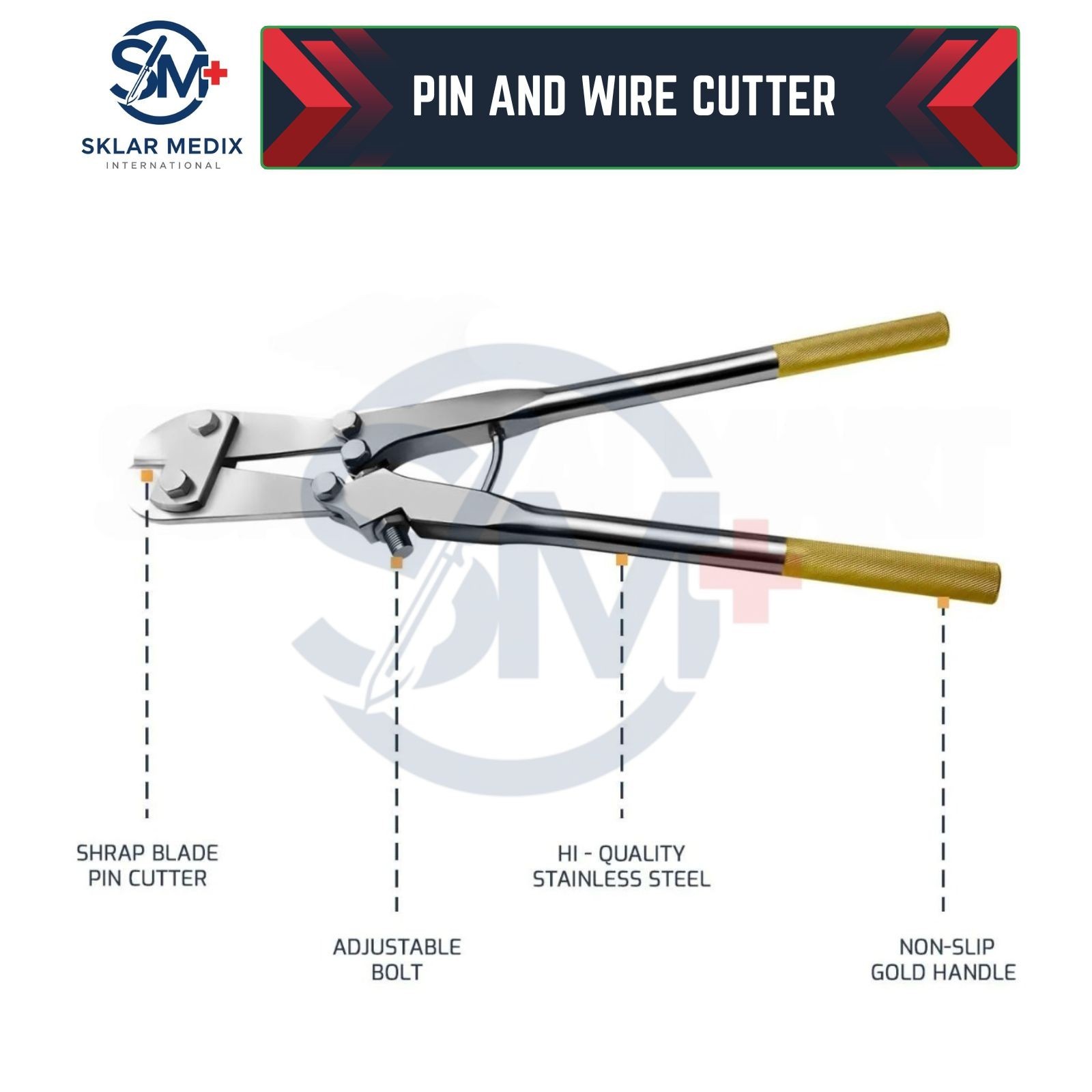 TC Wire Pin Rod Cutter 22″ Orthopedic Surgical Instrument A+ Premium Quality CE