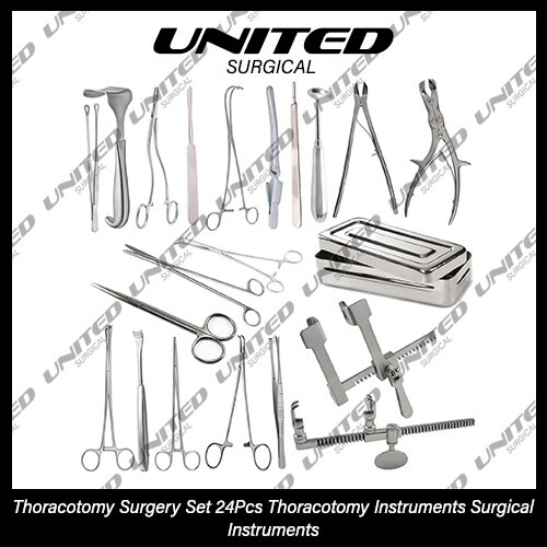 Thoracotomy Surgery Set 24Pcs Thoracotomy Instruments Surgical Instruments