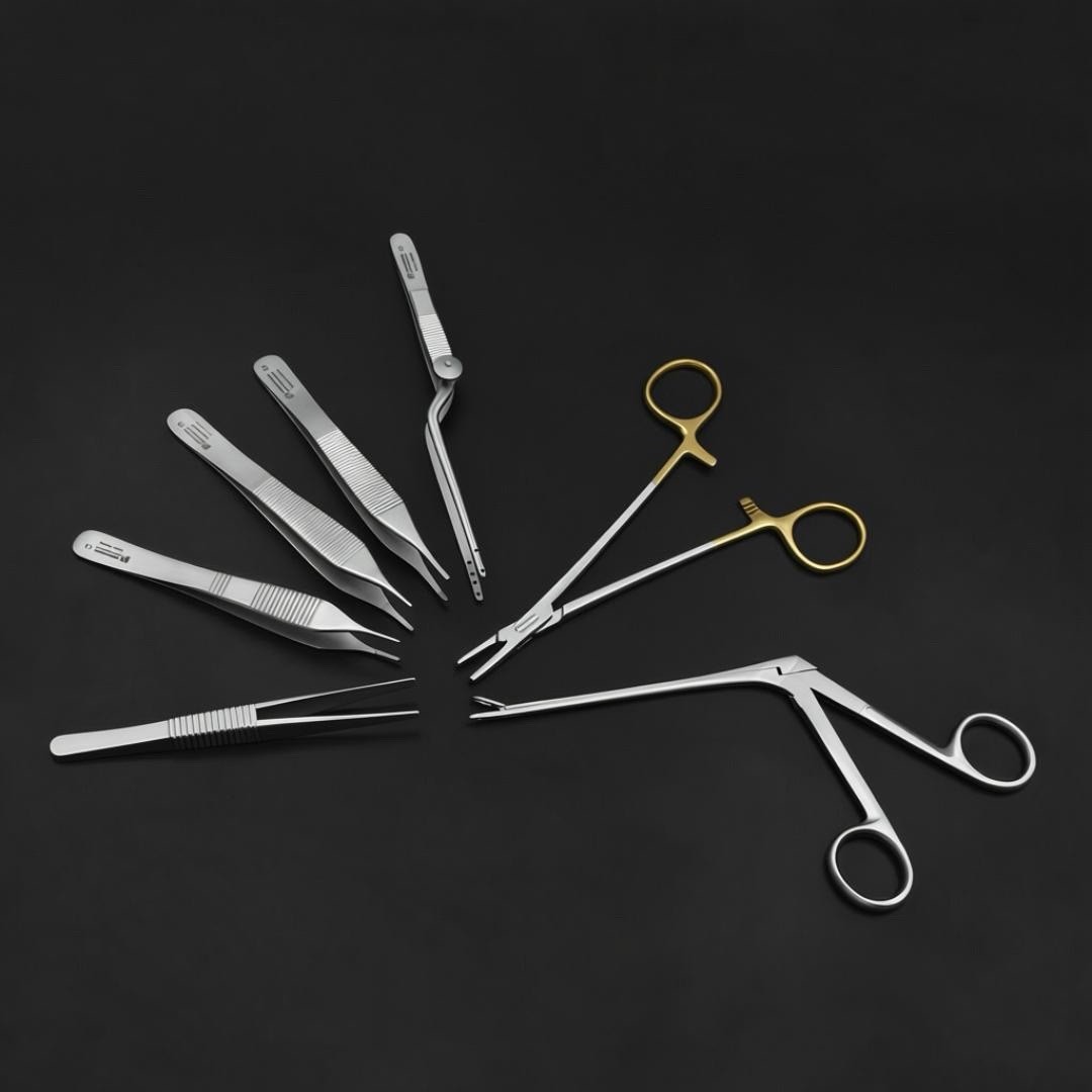 Rhinoplasty Instruments Set of 50 Pcs, Complete Set of Nasal Surgery Tools