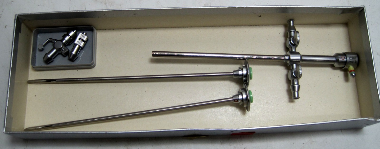 Karl Storz 28124 B Dual Port Arthroscopic Sheath w/Obturators & Luer Lock + Hahn