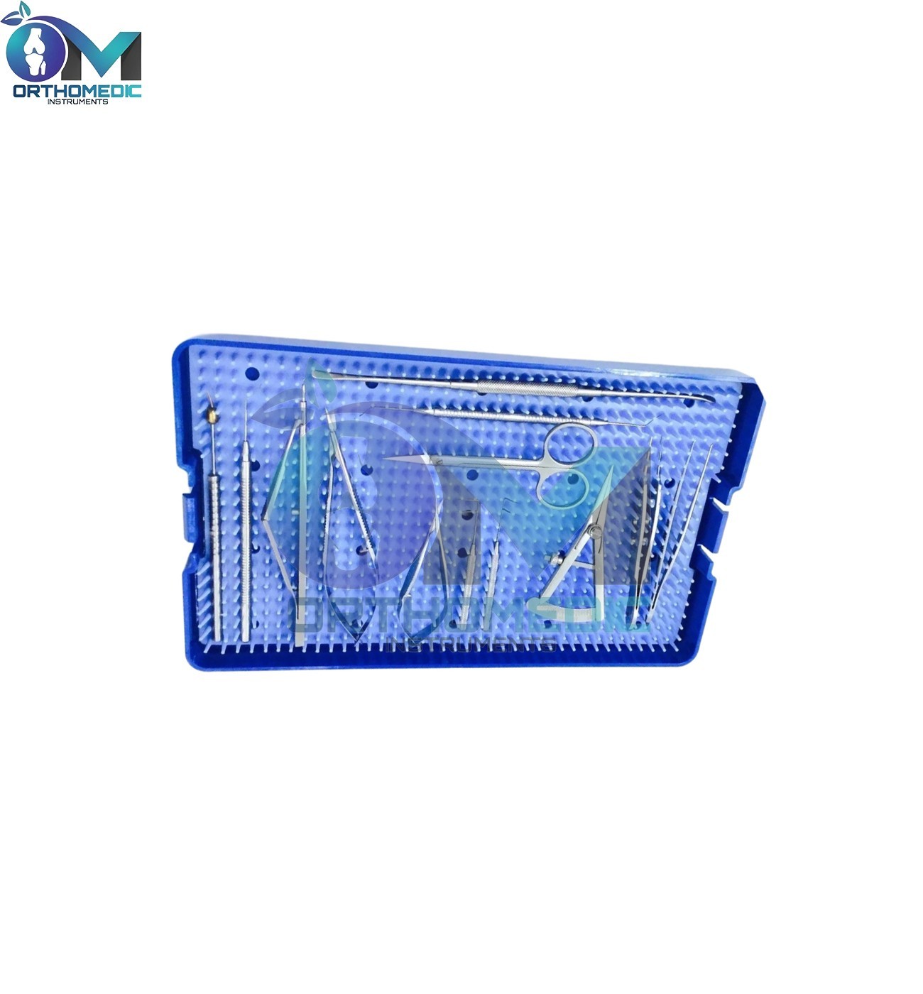 Glaucoma Surgical Instruments Kit Set Ophthalmic & Silicone Tray Stainless Steel