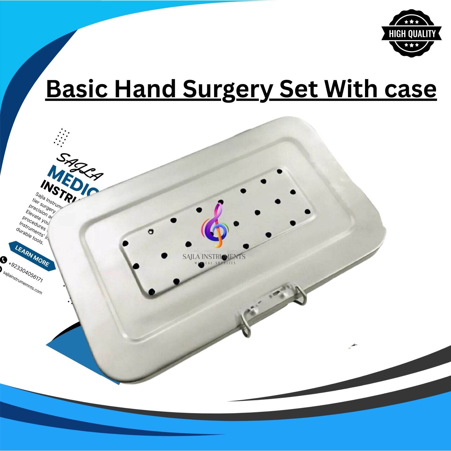 Basic Hand Surgery Set of Micro Surgical Instruments With case by sajla