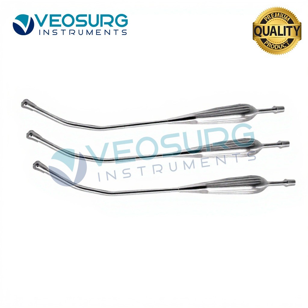 3pcs Yankauer Suction Tube Adult 14″ | Reusable Surgical Suction Instruments