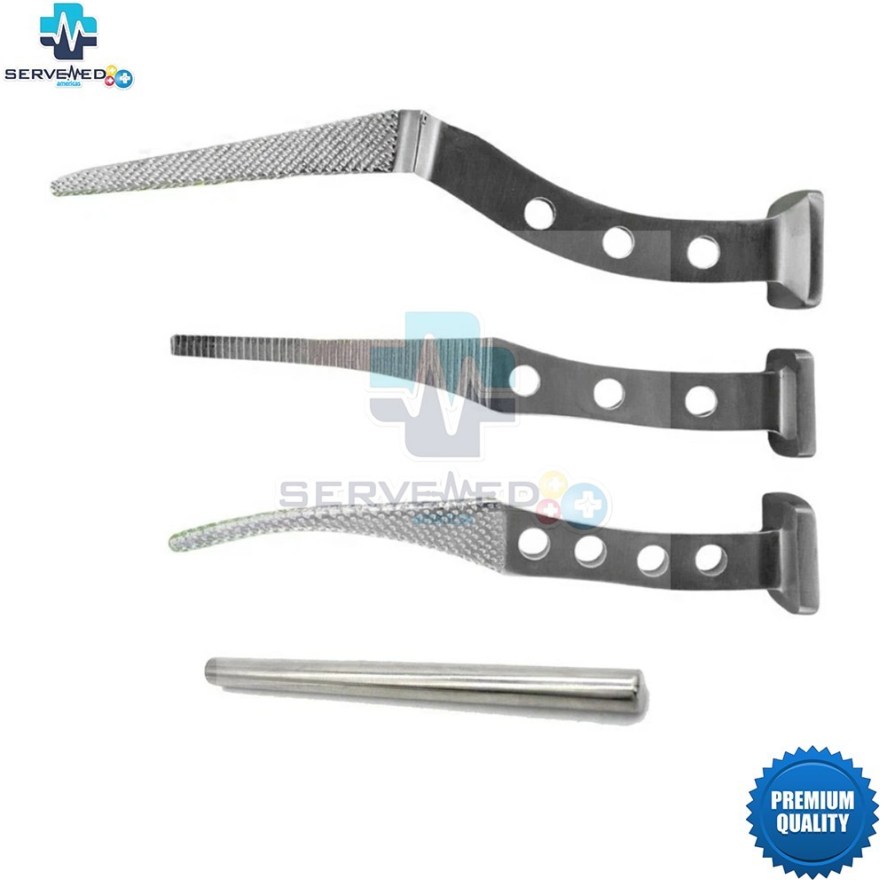 Thompson Hip Rasp Set – 3-Piece Orthopedic Prosthesis Surgery Instruments CE