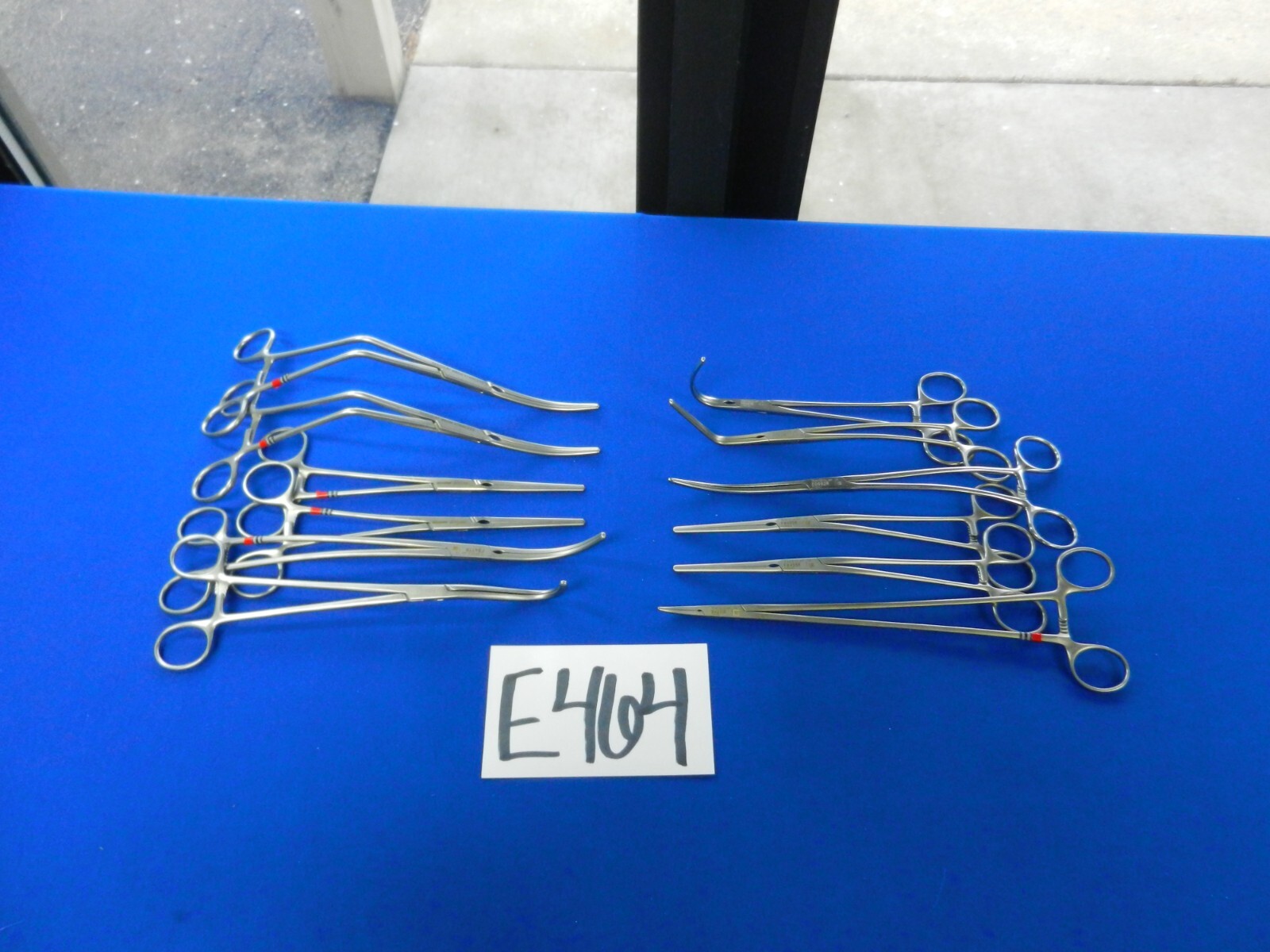 E464 Aesculap Surgical Lot of 12 Curved, Angled & Straight Forceps
