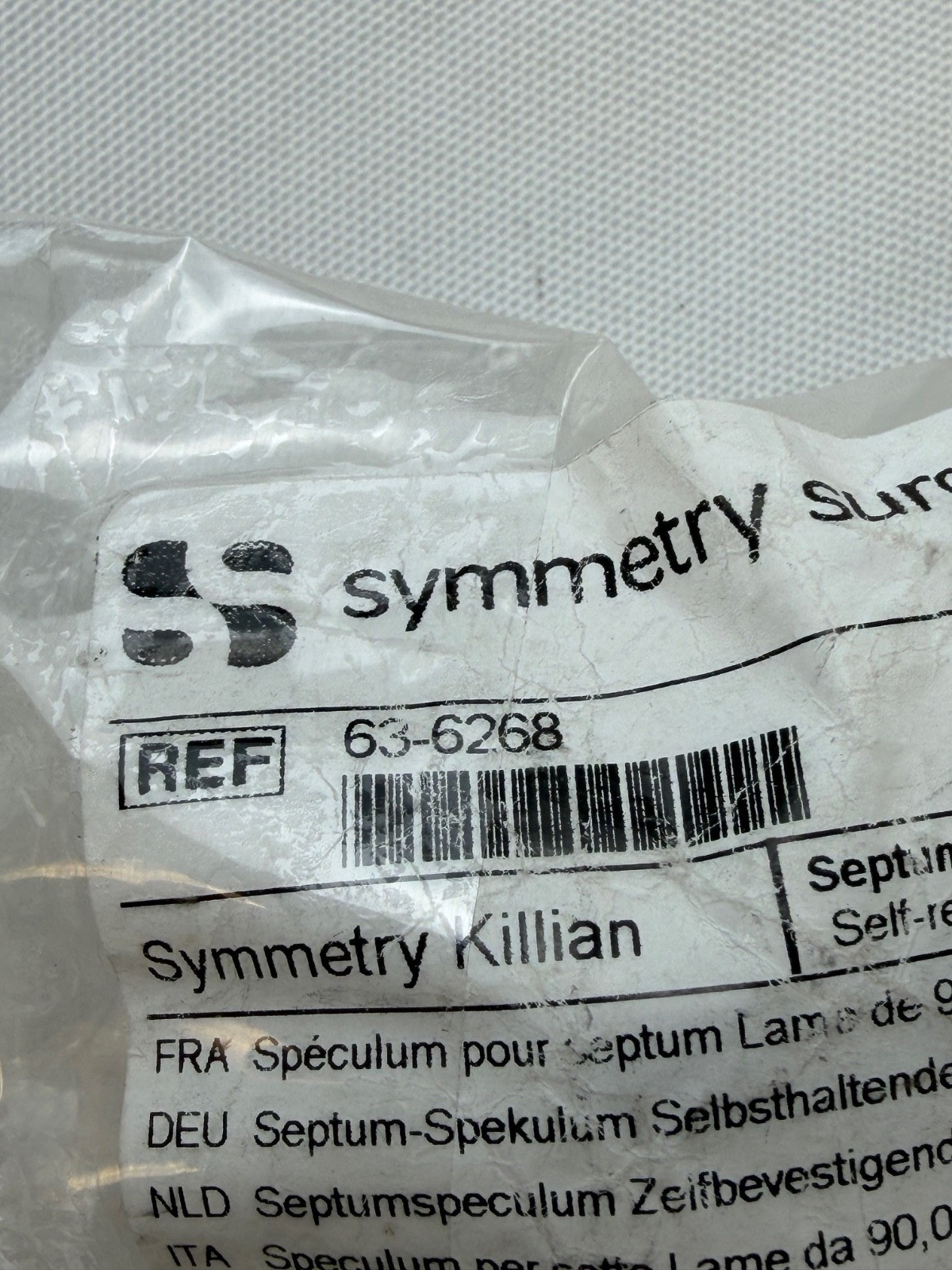 Symmetry Surgical 63-6268 Killian Septum Specula Self Retaining 90mm Blades ENT