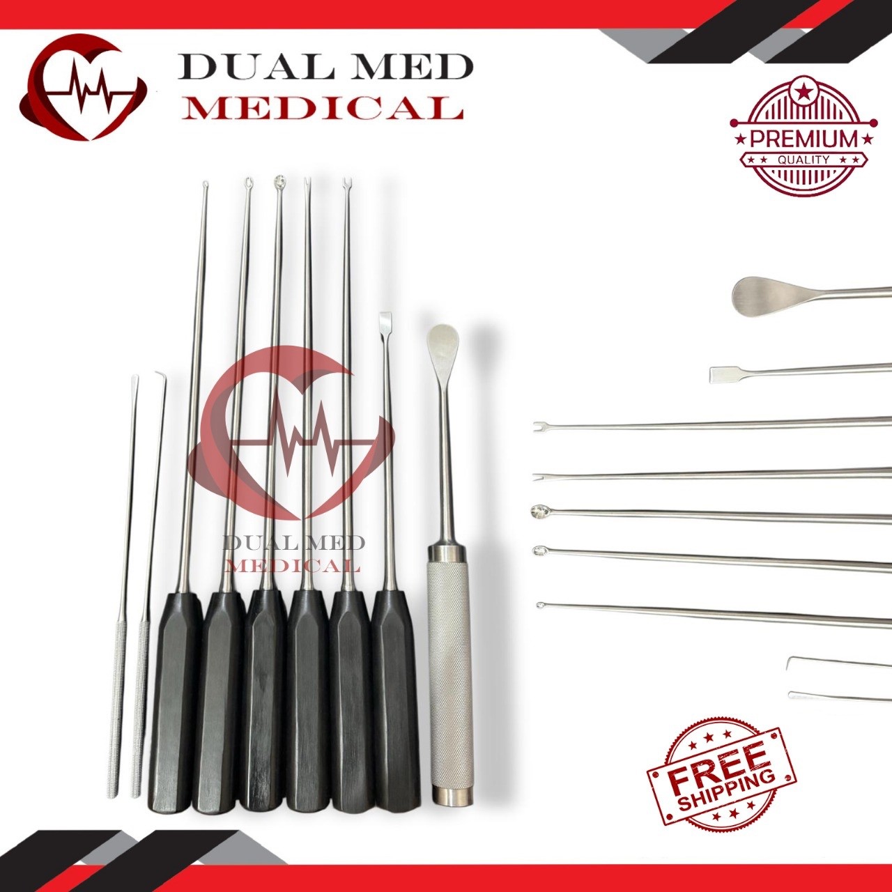 Unique Discectomy 9Pcs Set For Anterior Spine Surgery Instruments