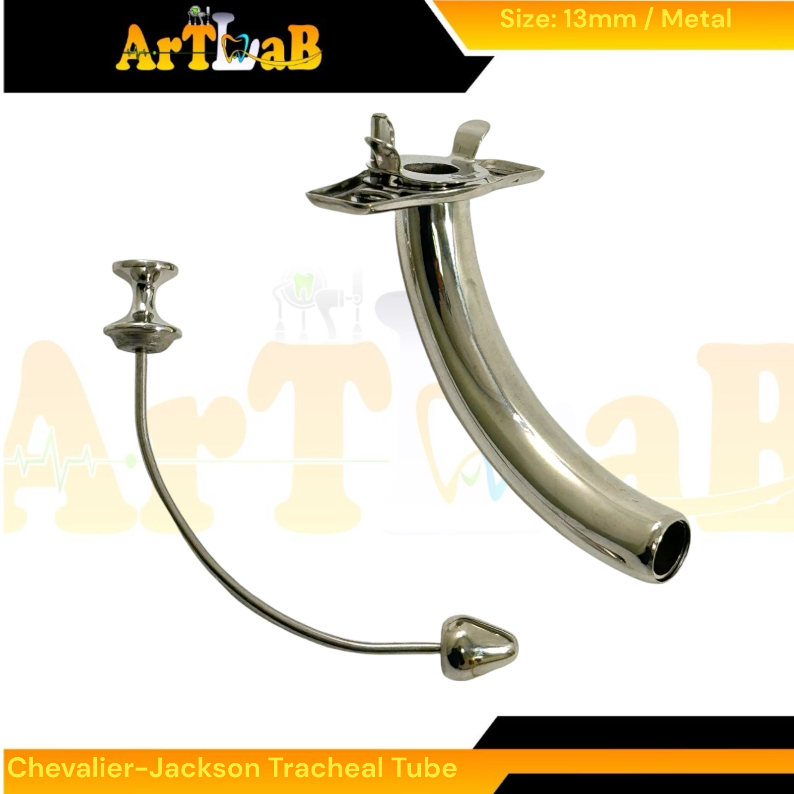 13mm Chevalier Jackson Tracheal Tube + Obturator – Tracheotomy ENT Instruments