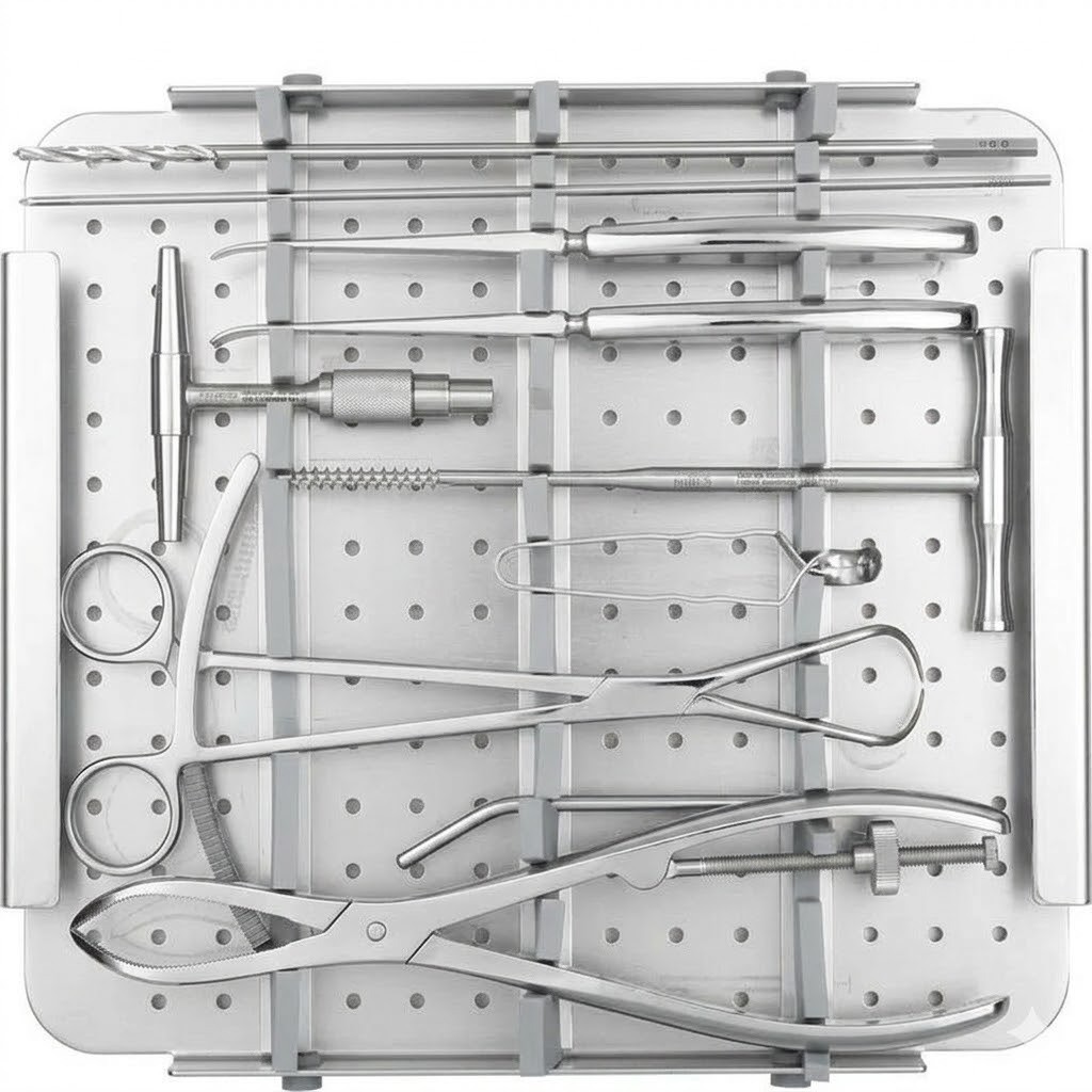 Large Fragment Locking Instrument Set , Screw Tray Orthopedic Surgical set