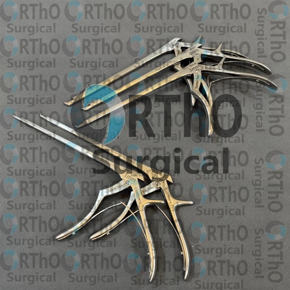 German Kerrison Rongeurs (1,2,3,4,5mm) Spine, Cervical Orthopedic Surgical