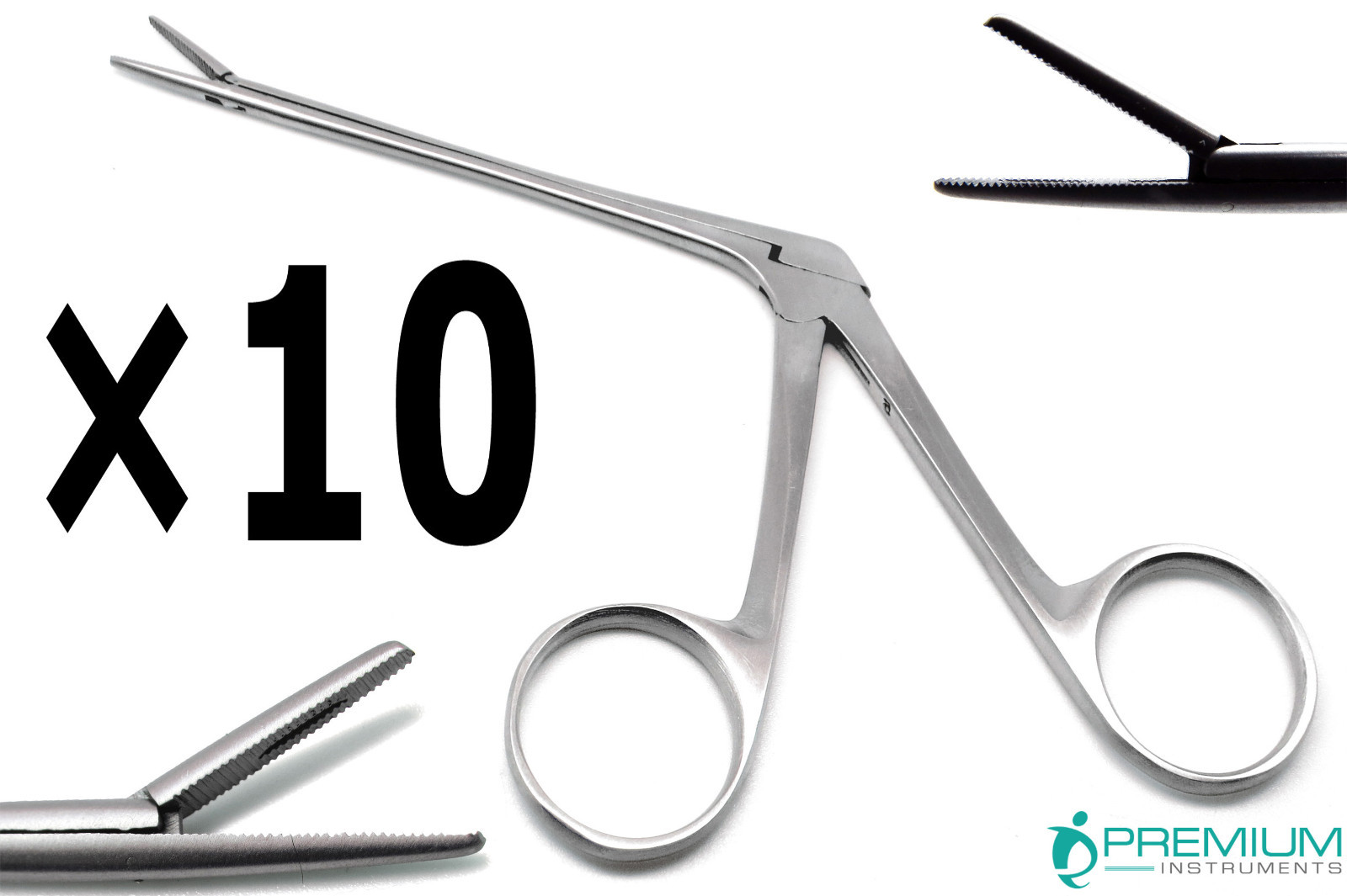 10 Pcs Alligator Forceps 3.3″ ENT Surgical Instruments