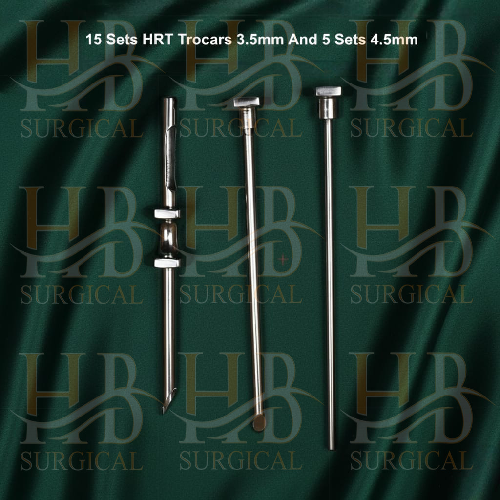15 Sets HRT Trocars 3.5mm And 5 Sets 4.5mm High Quality Stainless Steel