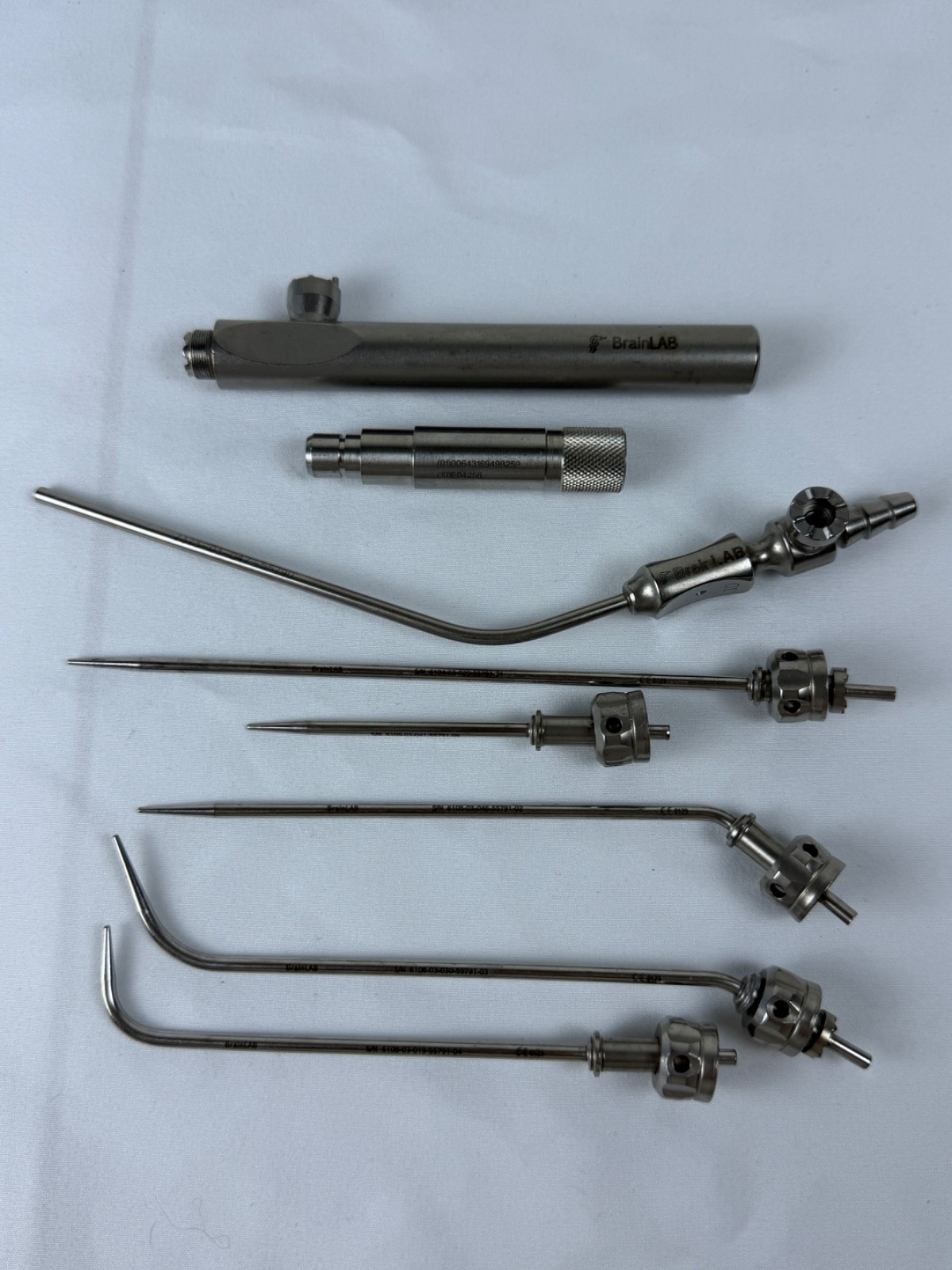 BrainLab Navigated Suction Tube, Pointers w/ 55791 Surgical Handle Neuro