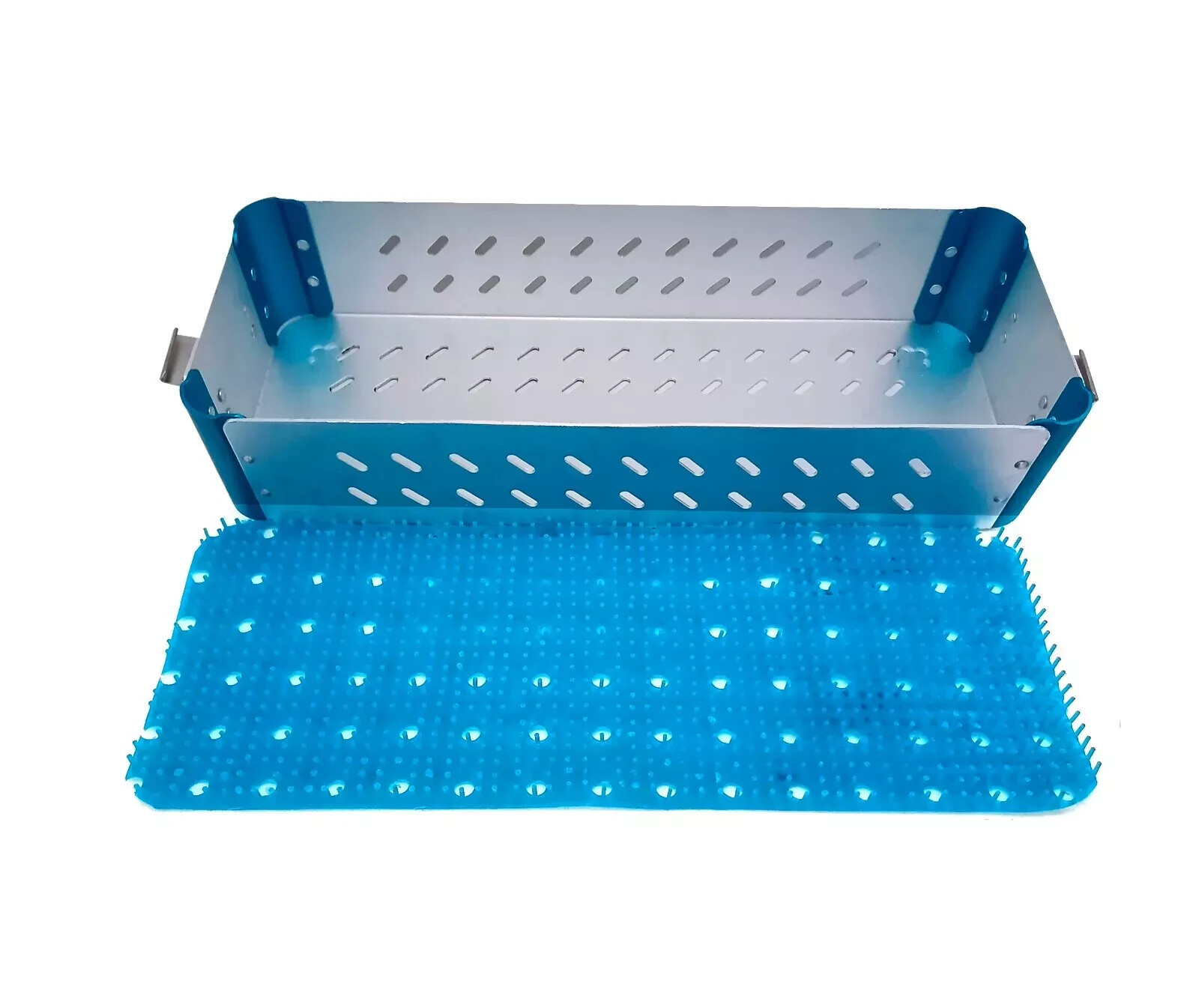Aluminum Empty Case Box with silicon mat Veterinary Surgical Instruments