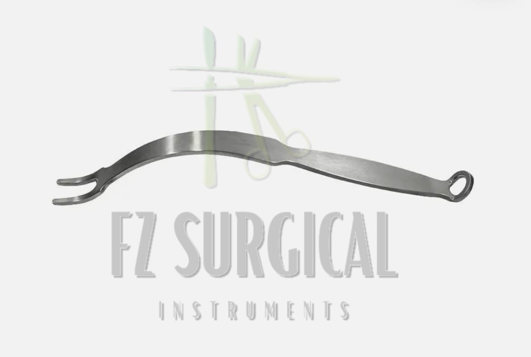 Set of 3 PCL Retractor, 10”, Curved, Double Prong, 12 mm Spread, 5 mm