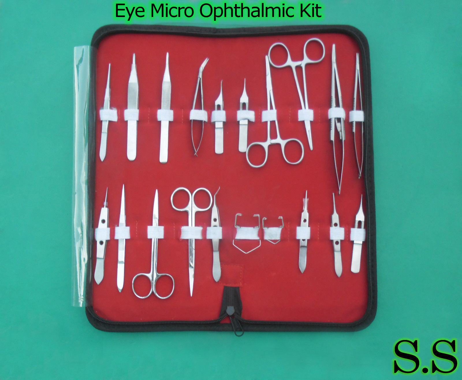 24 Pcs Eye Micro Surgical Ophthalmic Instruments Set Kit EY-019