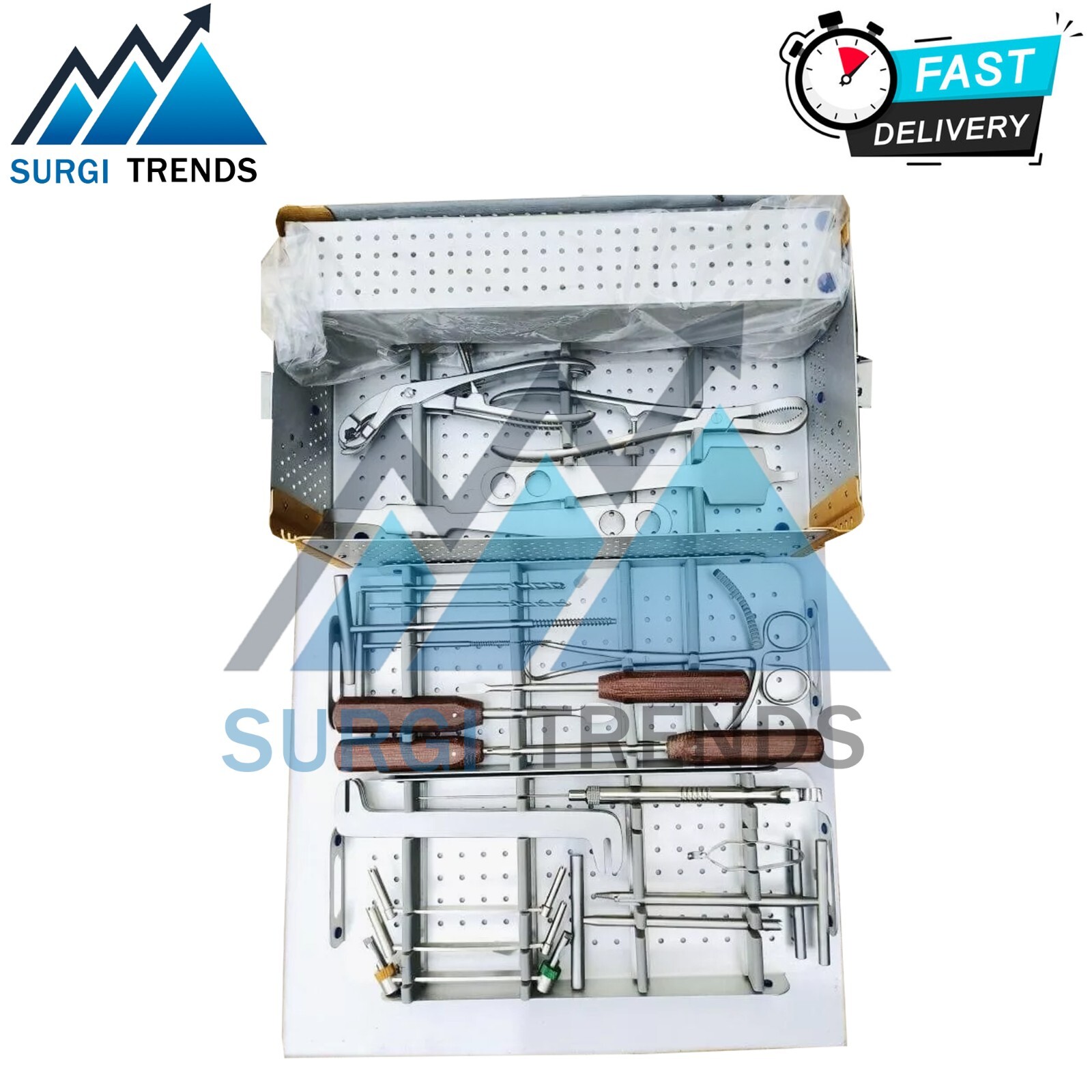Large Fragment Set Locking & Non locking Instruments Orthopedic Aluminium Box