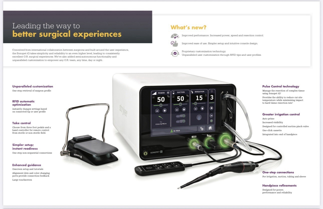 Stryker 5500-007(8)-000 Sonopet iQ Advanced Foot Pedal (Wired or Wireless)