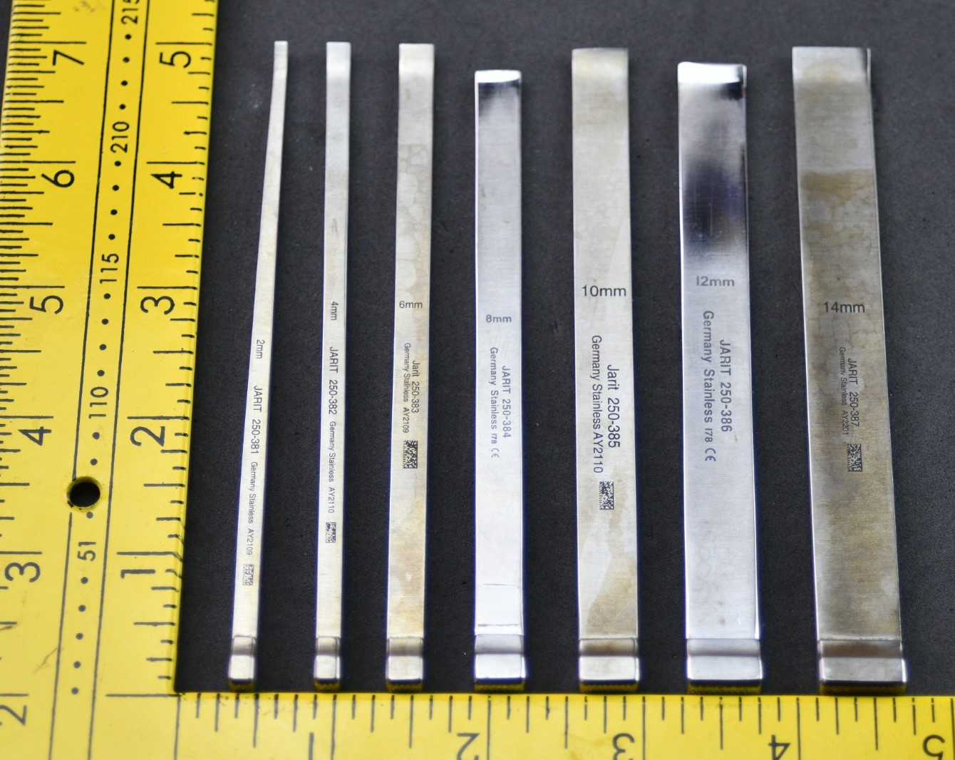 Jarit Lambotte Osteotome Curved Set of 7 250-381 250-382 250-383 250-384