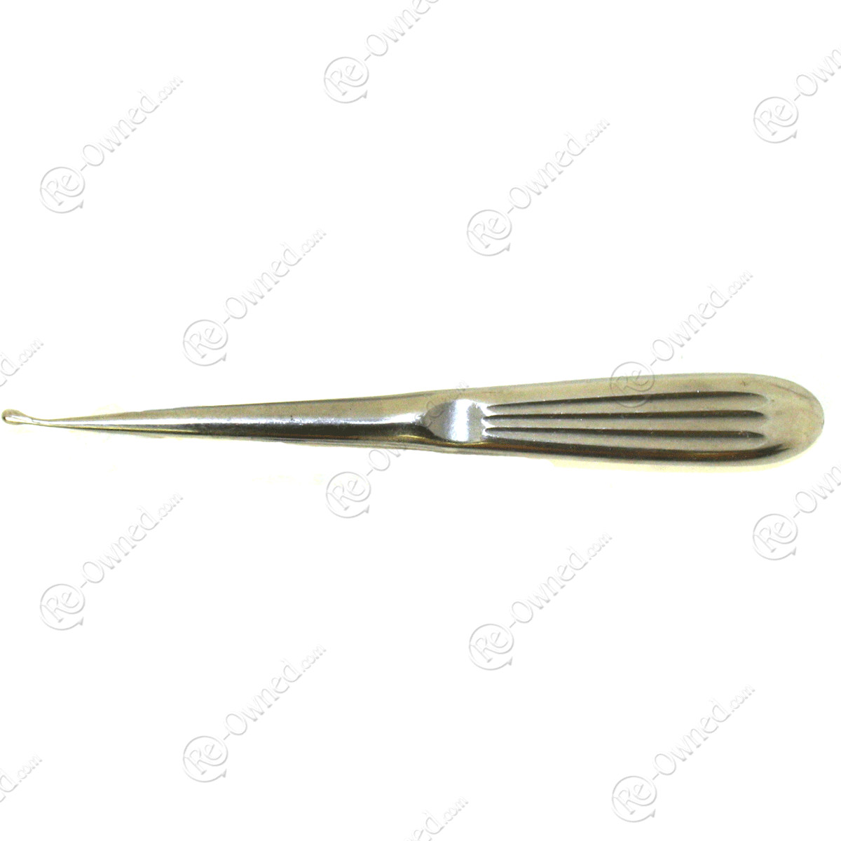 Brun Bone Curette Oval Cup, 9in, Angled Tip, Size 2-0 X:240-141