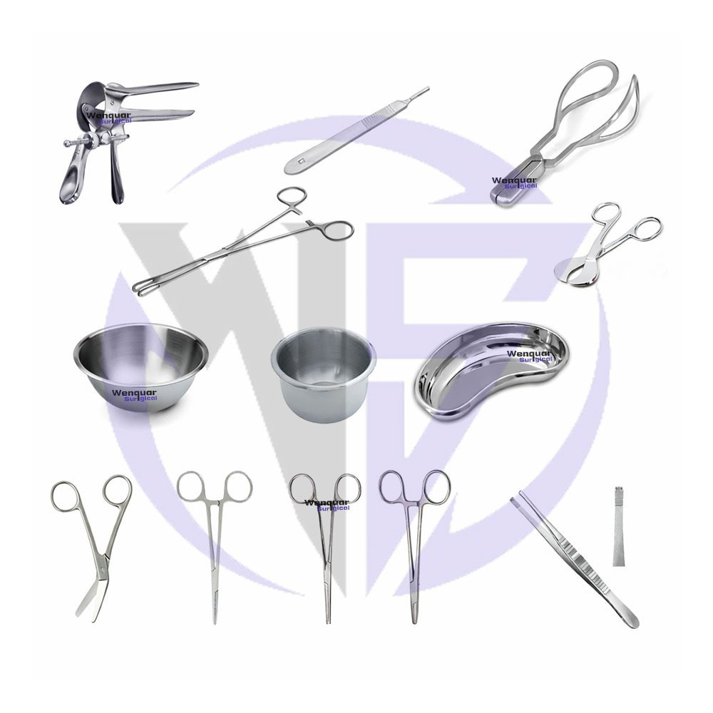 Delivery SetBasic Normal Delivery instruments Set 17 Pieces Gynecology
