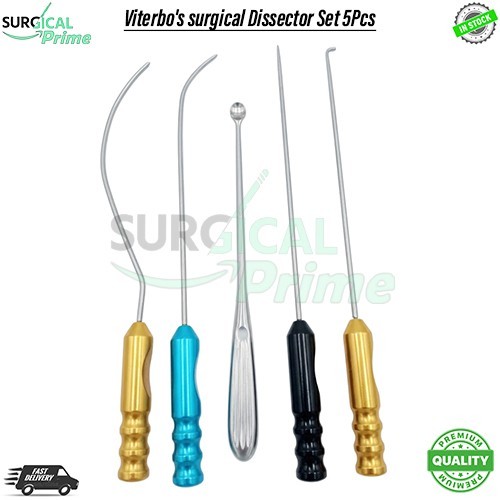 Viterbo’s surgical Dissector Set 5Pcs facelift gliding brow lift plastic surgery