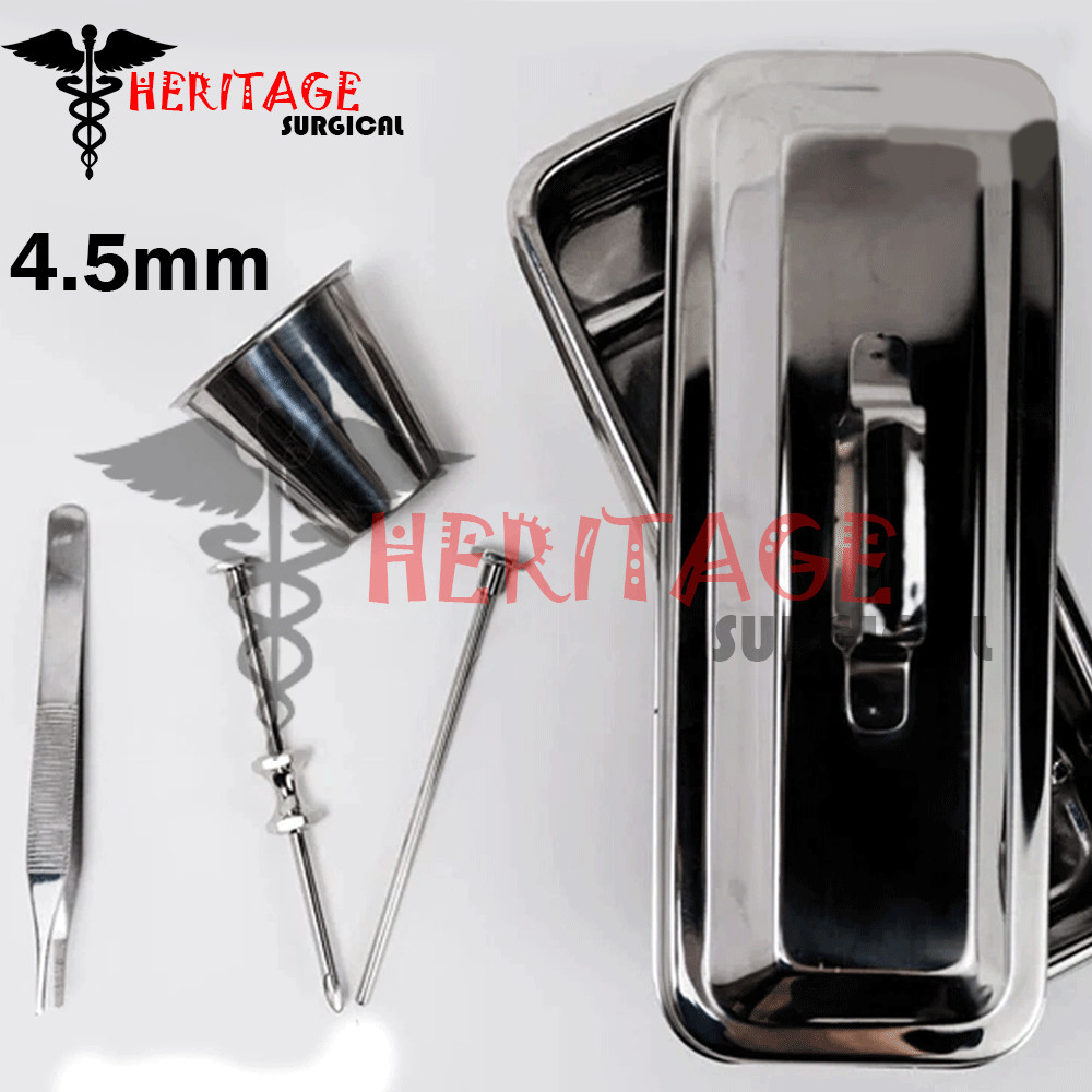 4.5MM STAINLESS STEEL REUSABLE AUTOCLAVE HRT TROCAR SET