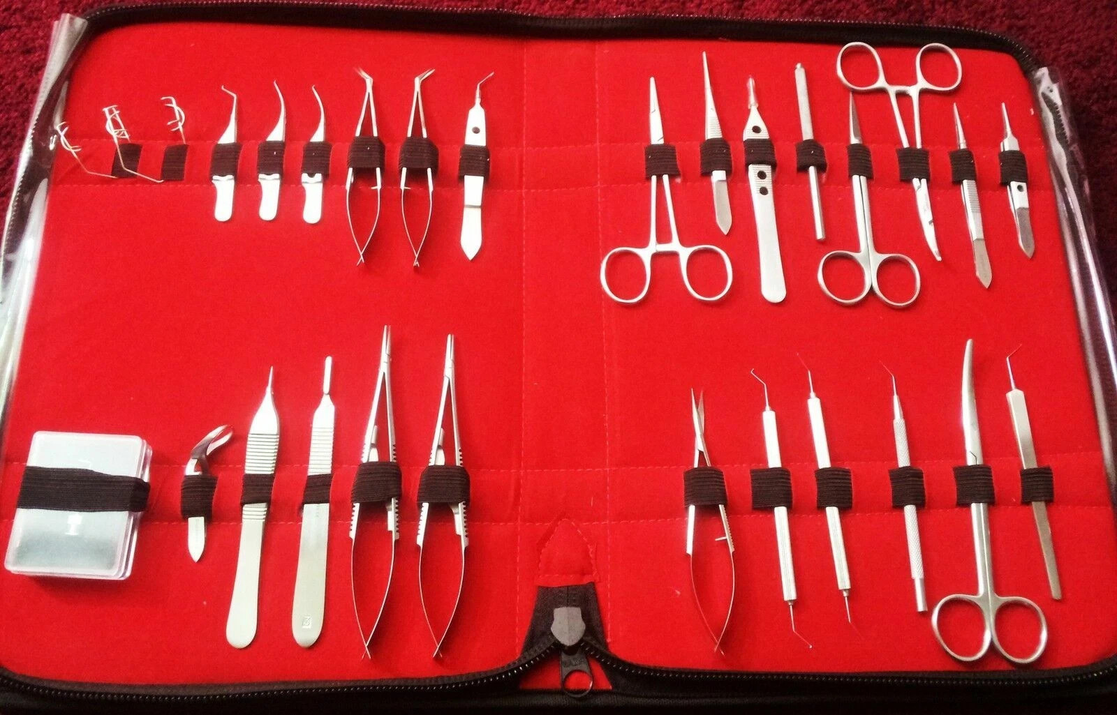 28 PC O.R GRADE VETERINARY OPHTHALMIC EYE MICRO SURGERY SURGICAL INSTRUMENTS KIT