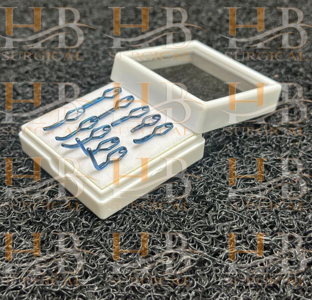 YASARGIL Aneurysm Titanium Clips Neurosurgery Instruments Set Of 10 PCS