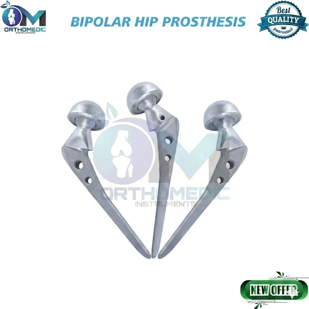 Bipolar Hip Prosthesis Fenestrated 43–51 mm Range Available Sizes 45, 47, 49 1pc