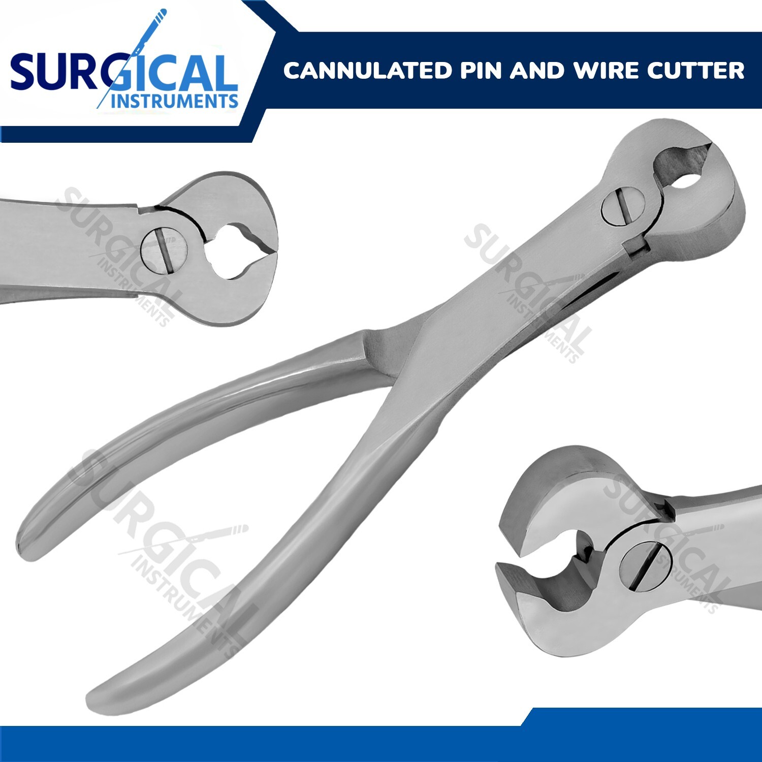 Cannulated Pin and Wire Cutter Orthopedic Surgical 7.50″ Stainless German Grade