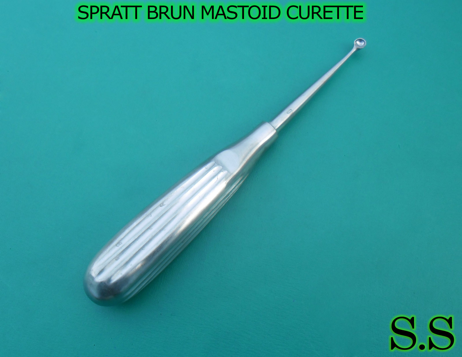 SPRATT BRUN MASTOID CURETTE #2 Surgical Ear Instruments